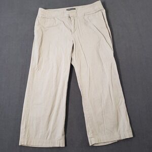 Dockers Collection Capri Womens Size 10 Mid Rise Curvy Tan Striped
